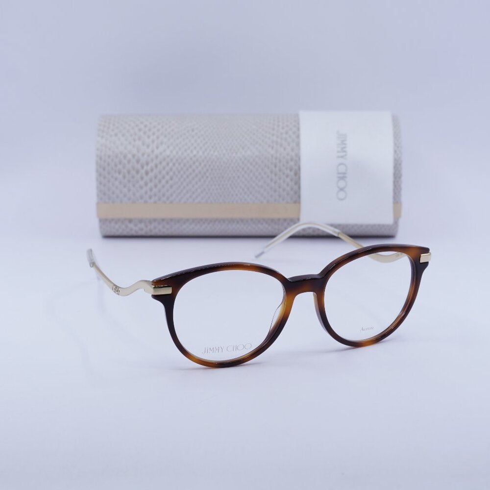 Final Price! Jimmy Choo JC280 0086 00 Havana/Gold Eyeglasses 49mm